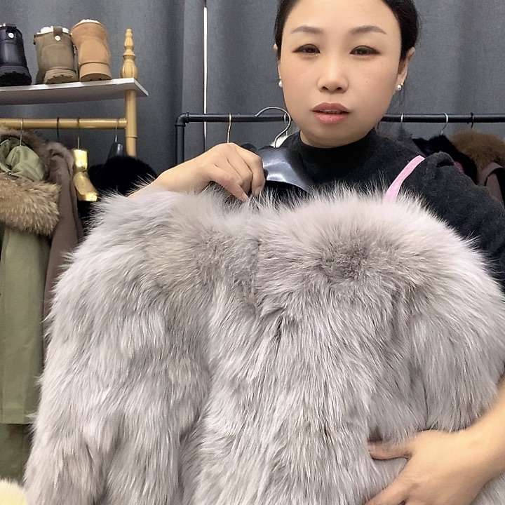 n**i狐狸毛皮草外套女装