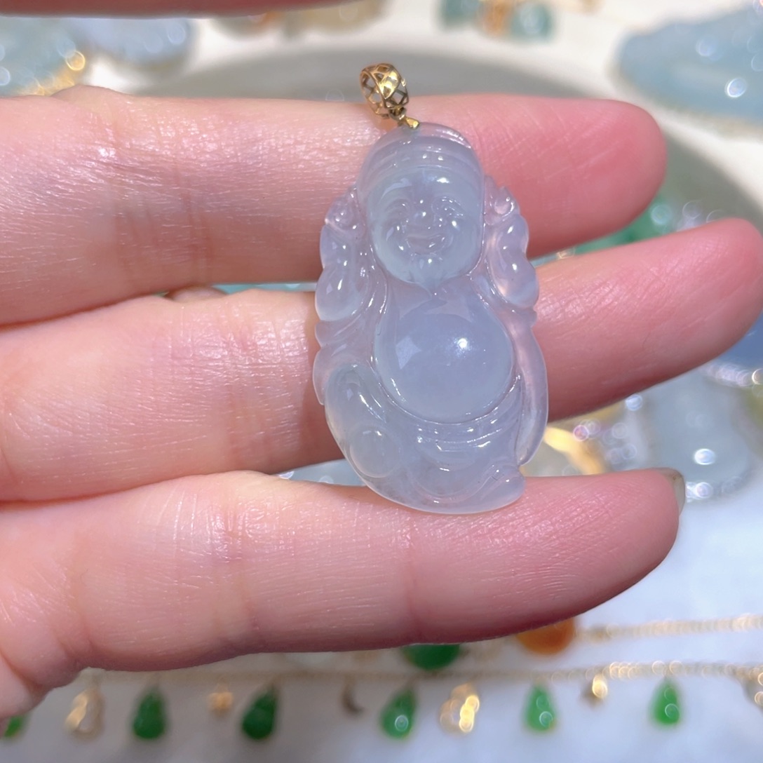 翡翠颈饰18K金镶嵌翡翠