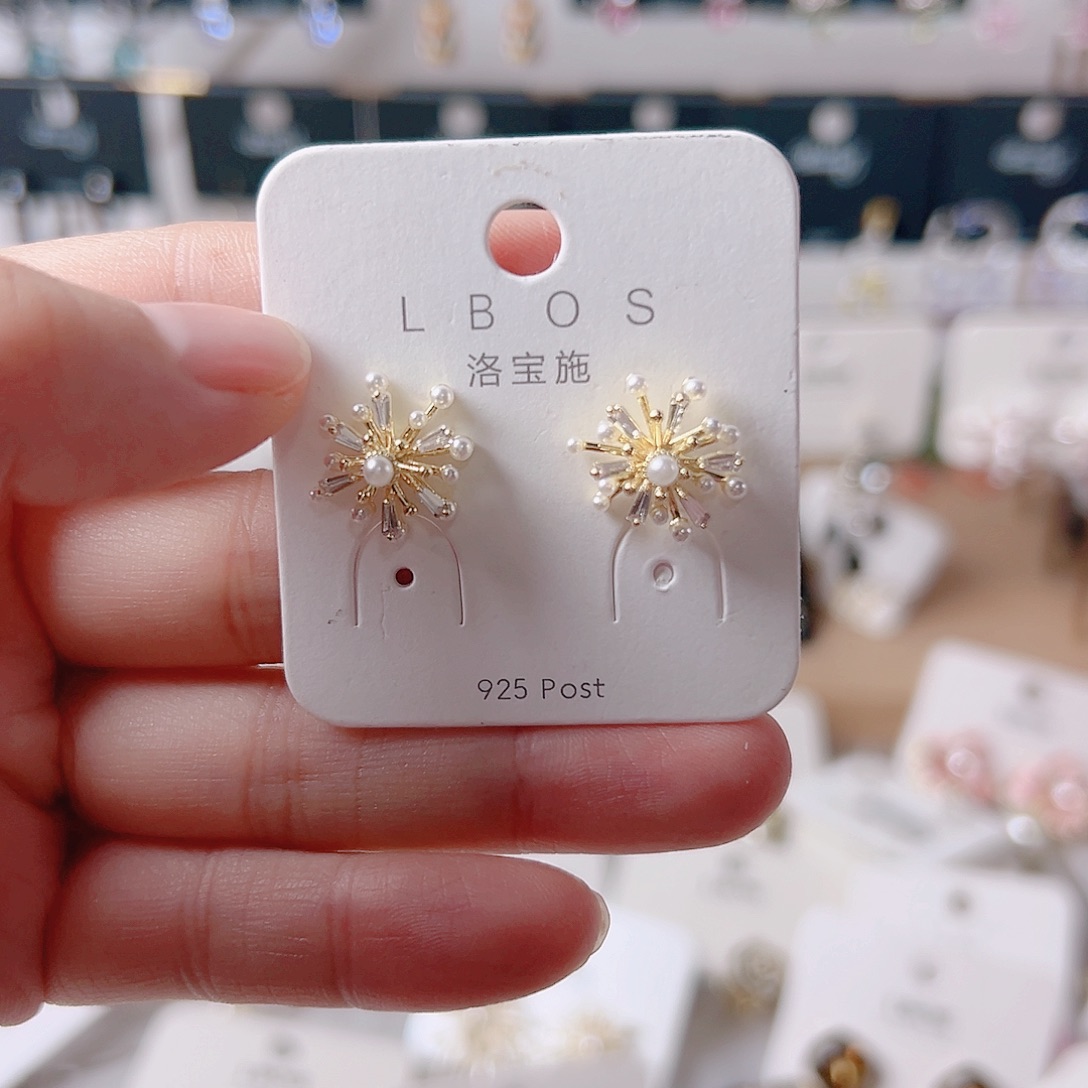 琉璃纯铜合金耳环的