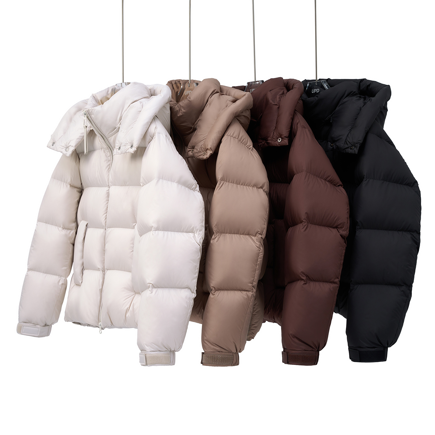 极寒户外高蓬松短款羽绒服男女情侣泡芙感面包服运动连帽加厚简约