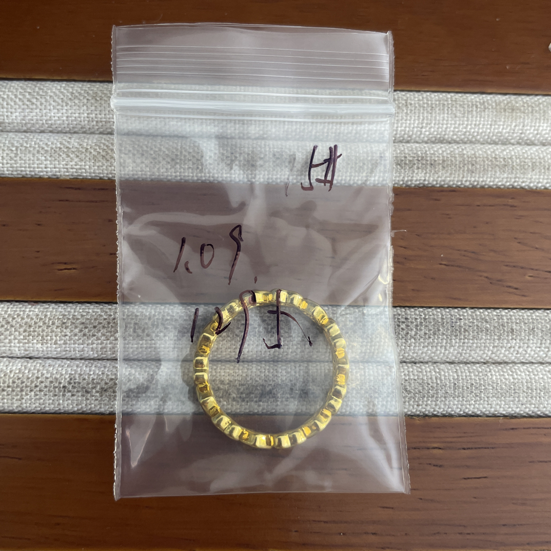 克重1.09 15号 爱心戒指 足金999