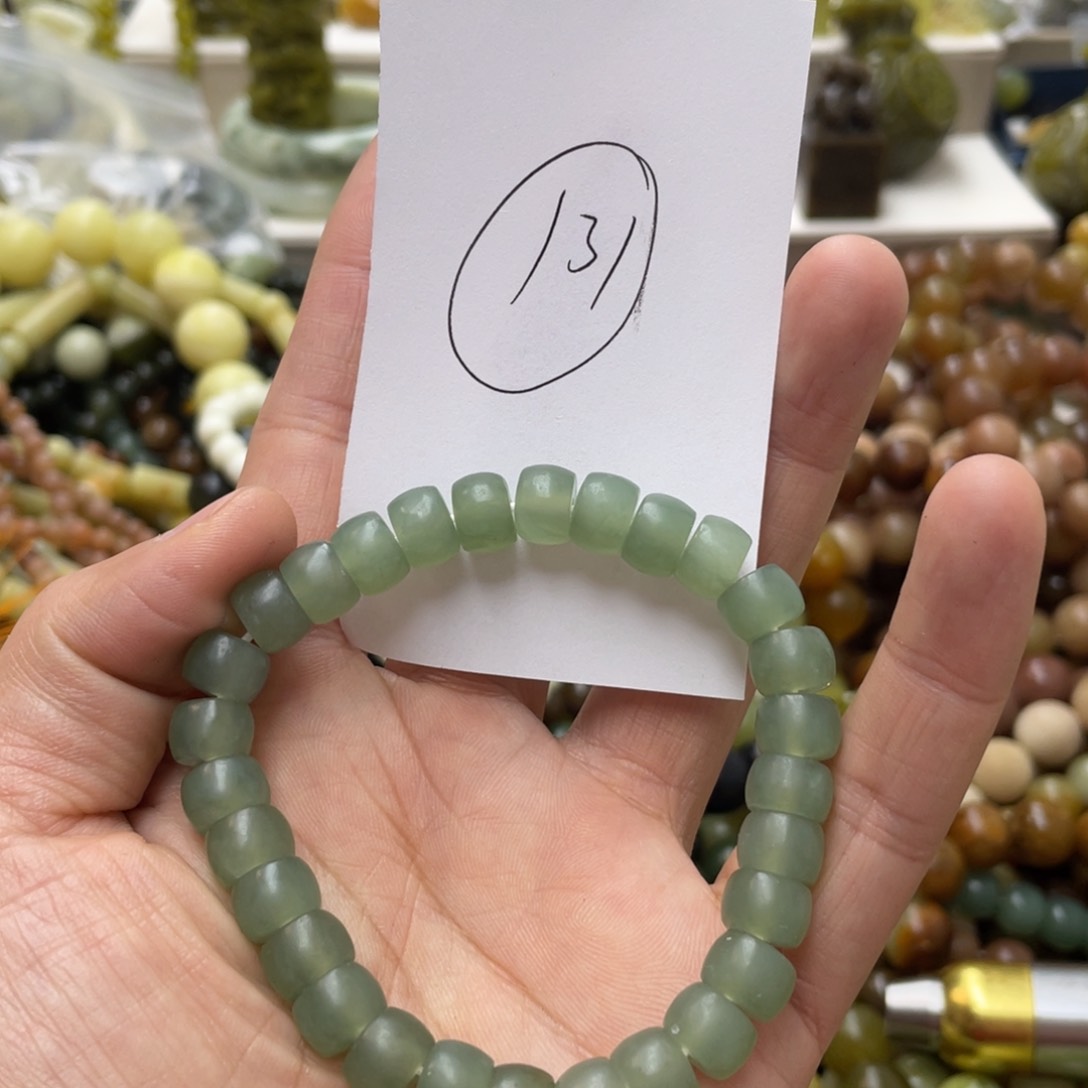 蛇纹石玉手链未镶嵌