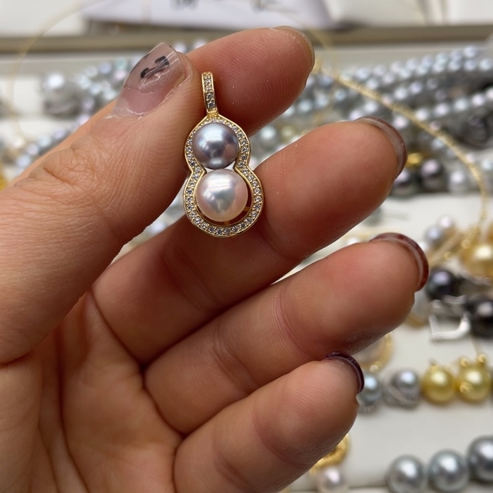 海水珍珠吊坠(不含链)银S925镶嵌