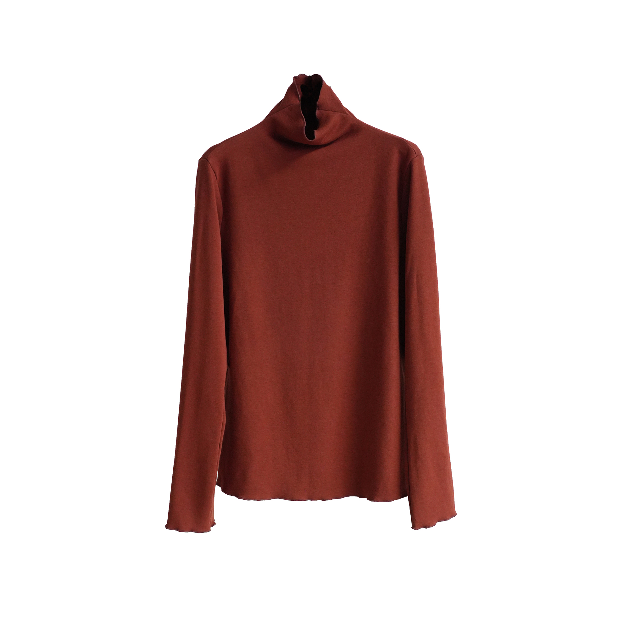 几见 原创设计冬季高领长袖衬衣打底衫保暖柔软复古百搭W54313-1