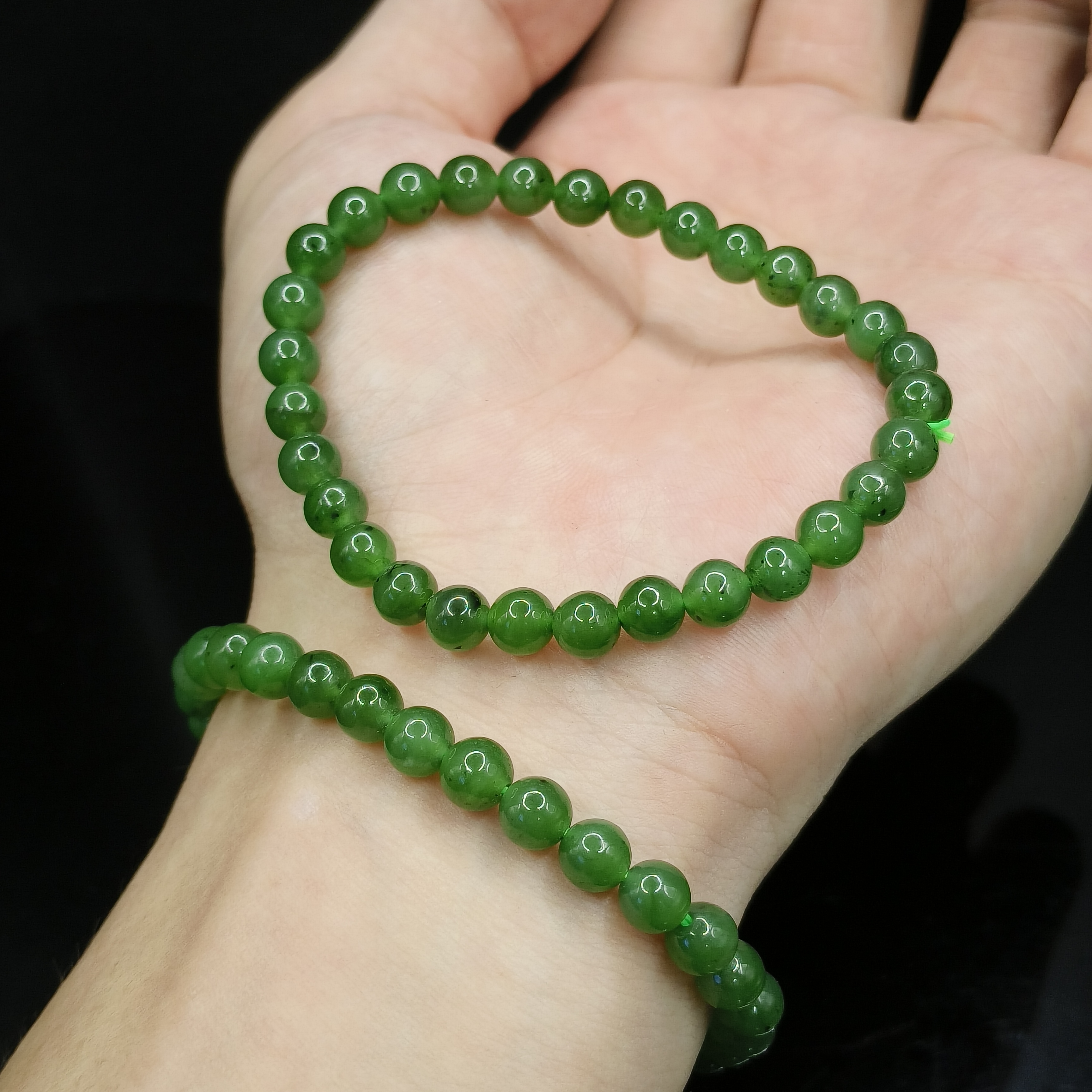 【李想精选】和田玉单圈手串H24【多样性发其一】约5mm+