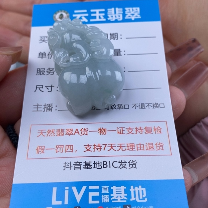 翡翠未镶嵌颈饰多人貔貅