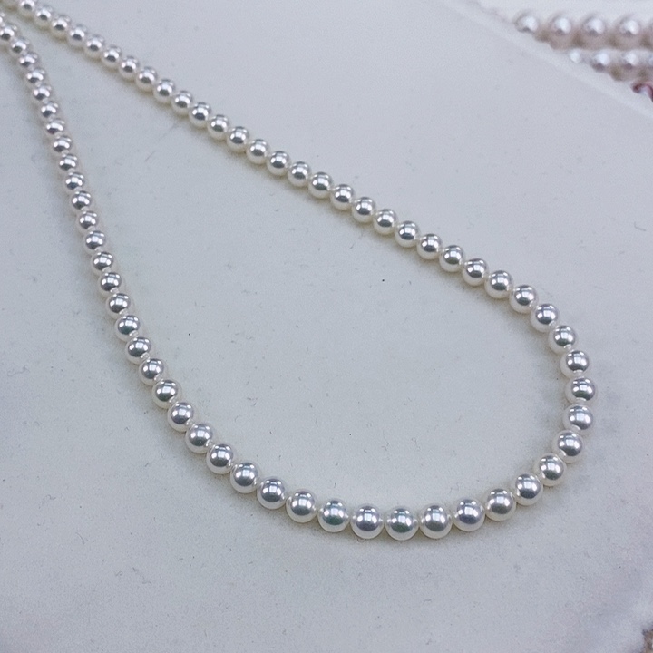 淡水珍珠银S925镶嵌颈饰5-5.5