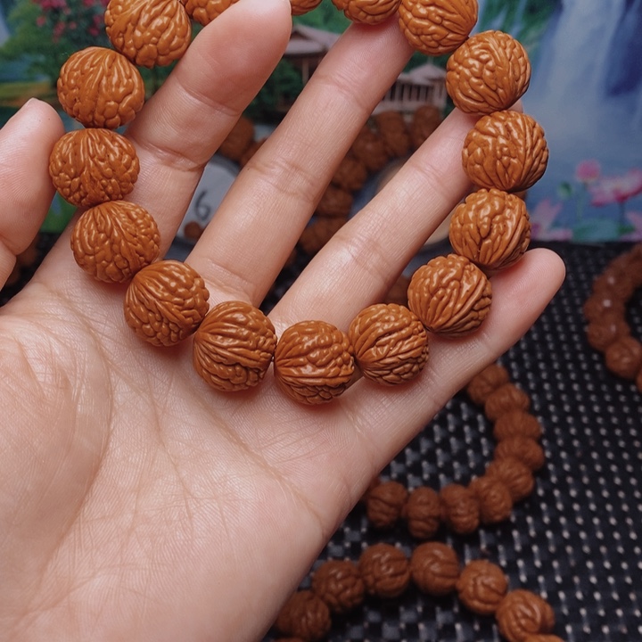桃核手串龙纹桃核