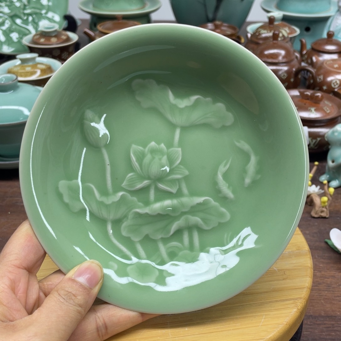 微瑕特价青瓷青瓷15.5厘米