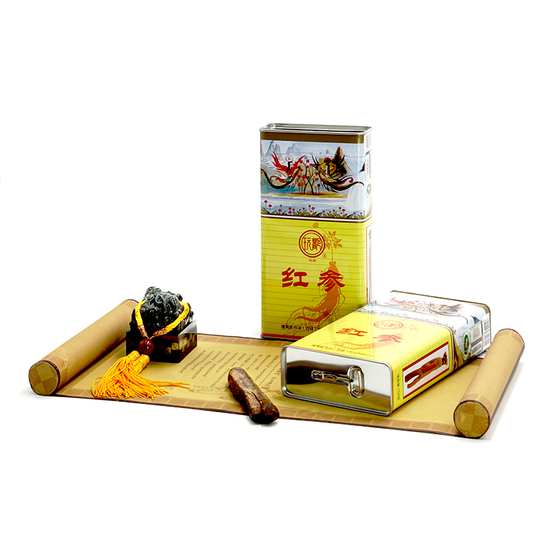 新开河玩都红参高丽参150克50条内装15根长白山人人参礼盒送长辈