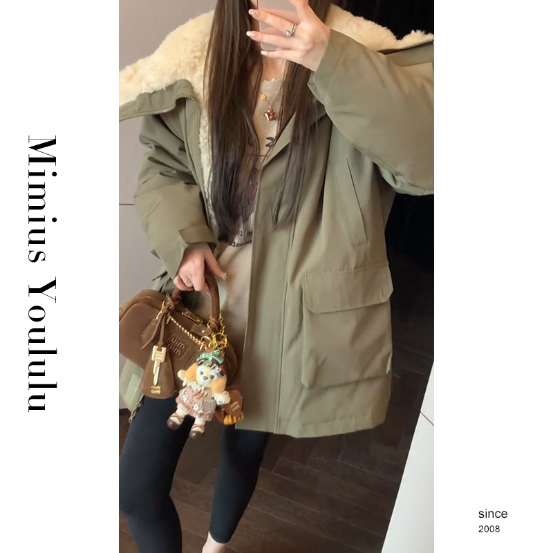 【mimius】&七七 加厚工装大翻领派克服 汉服 F12034