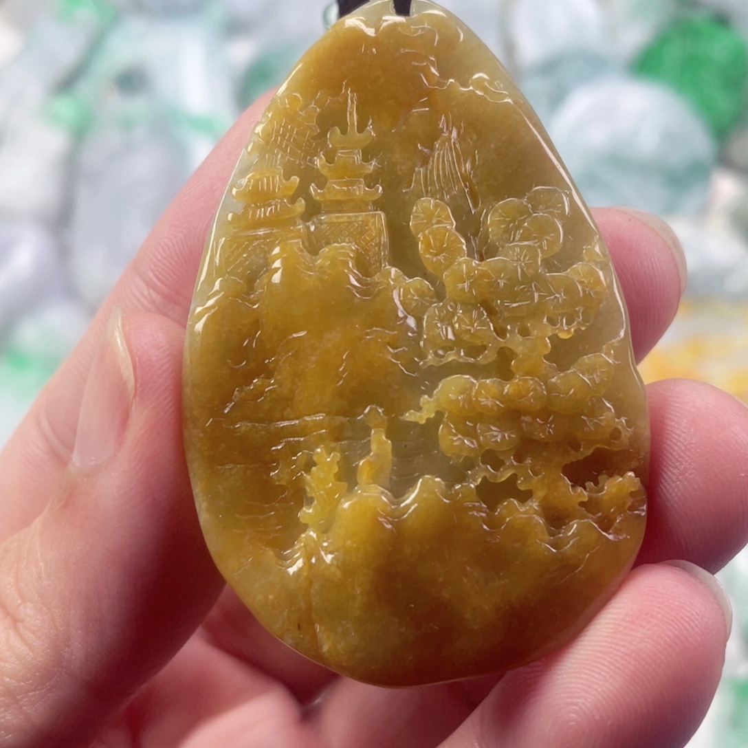 翡翠未镶嵌吊坠(不含链)