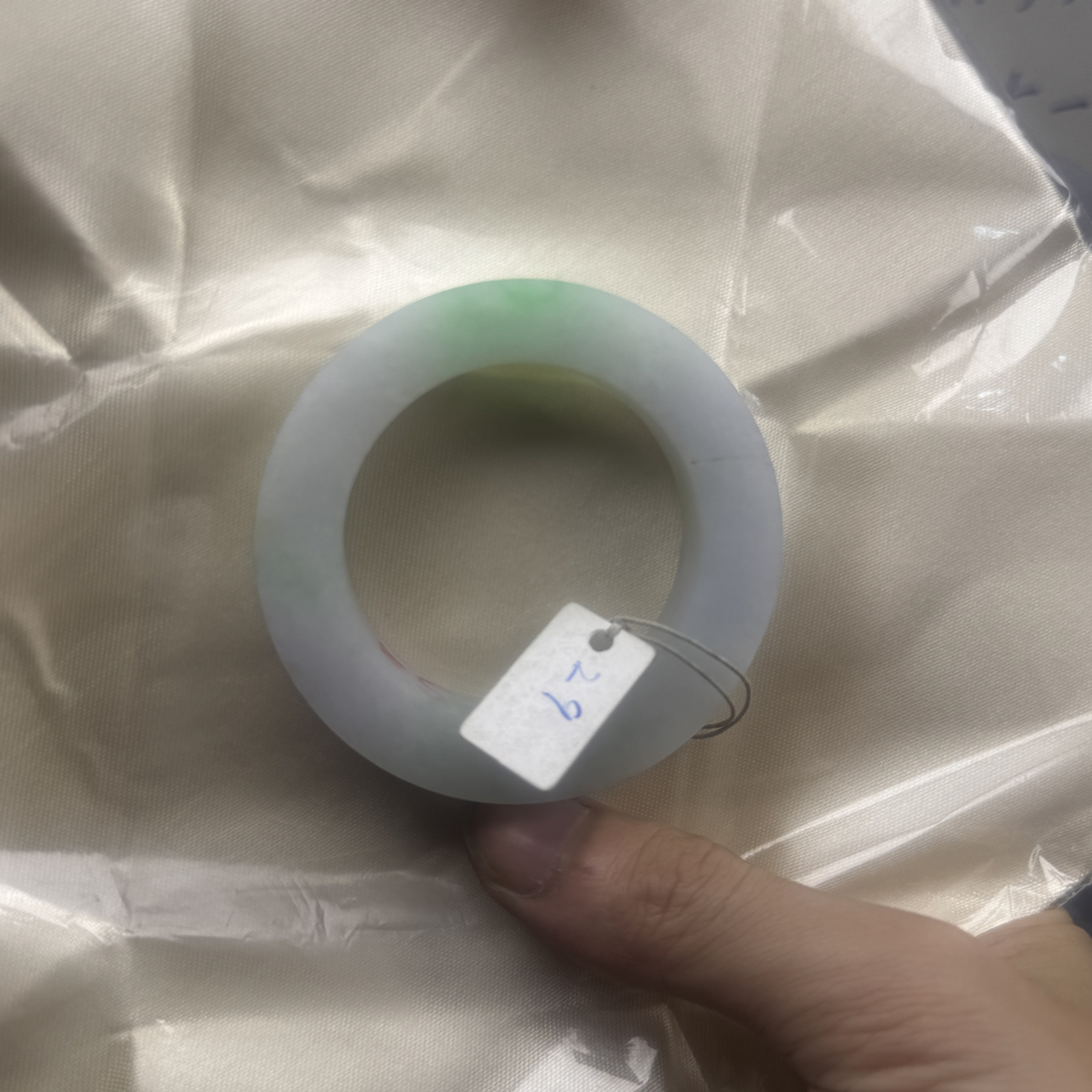 29号翡翠手镯A货48-52圈有纹裂细糯