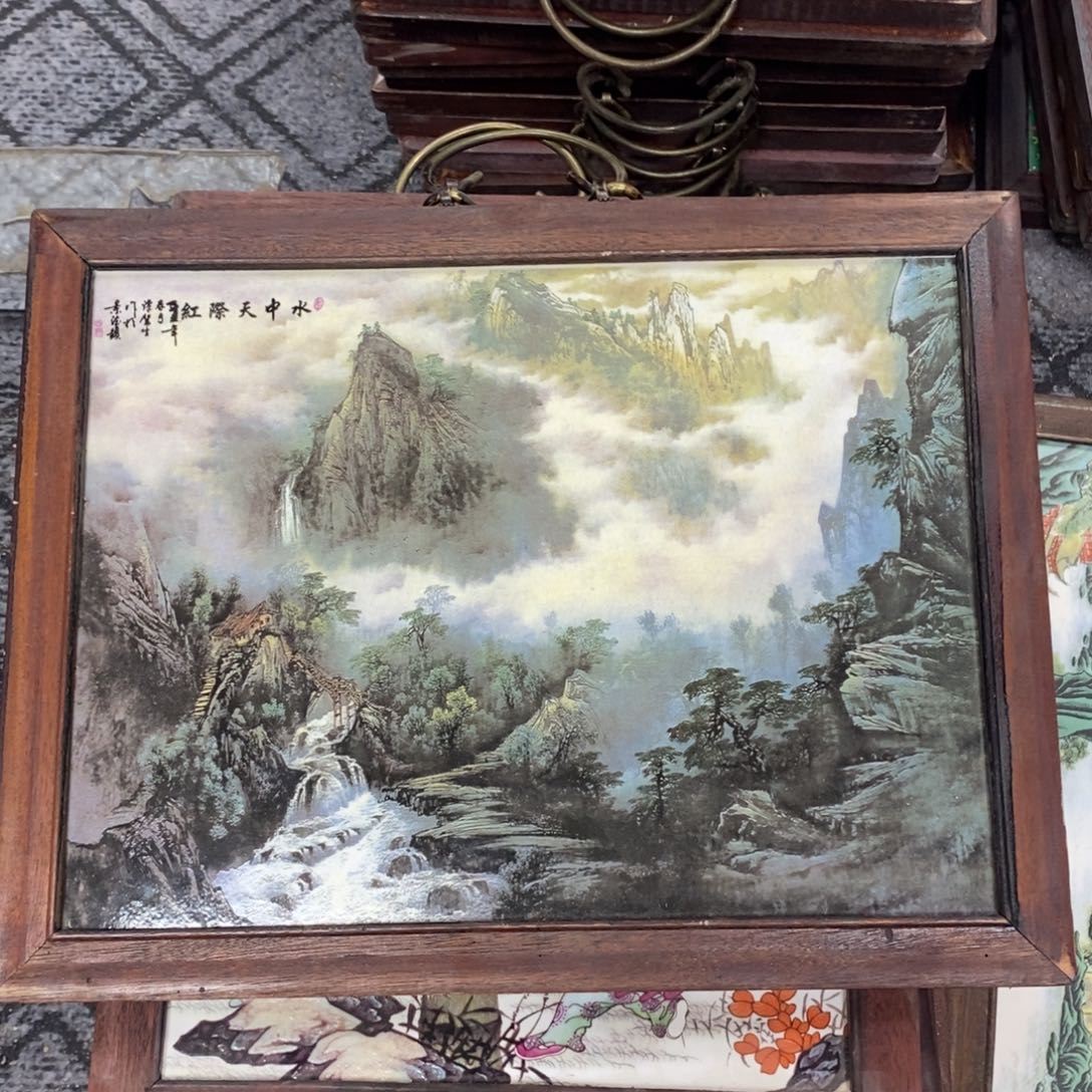 瓷片景德镇瓷板画柴窑烧制