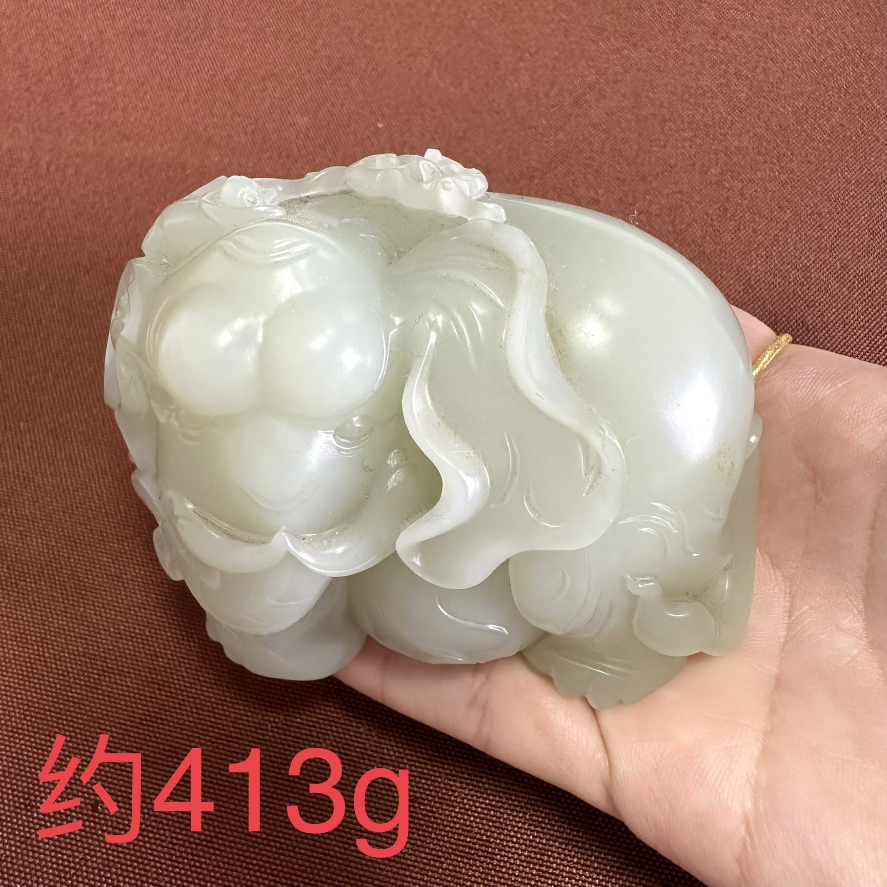 新疆和田玉封侯拜相重量约413g-P