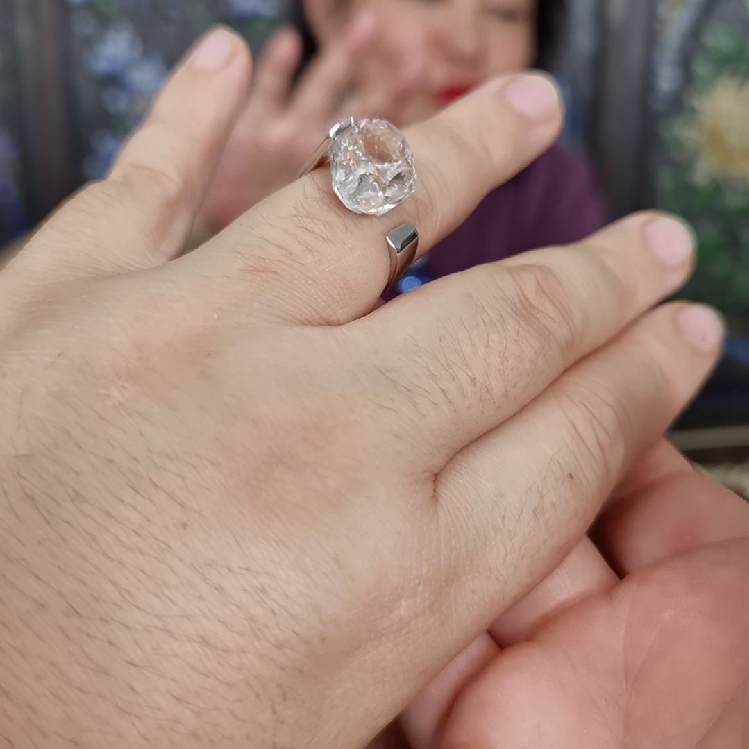 戒指银S925镶嵌水晶多样性发货其一