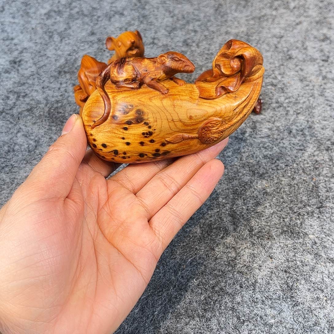 柏木（崖柏）建****典精品把件摆件
