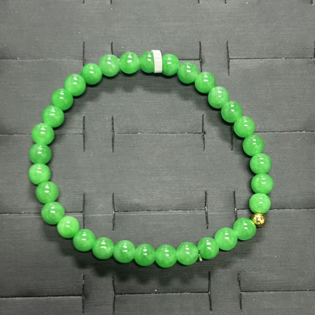 手链 绿翠色圆珠手串饰品