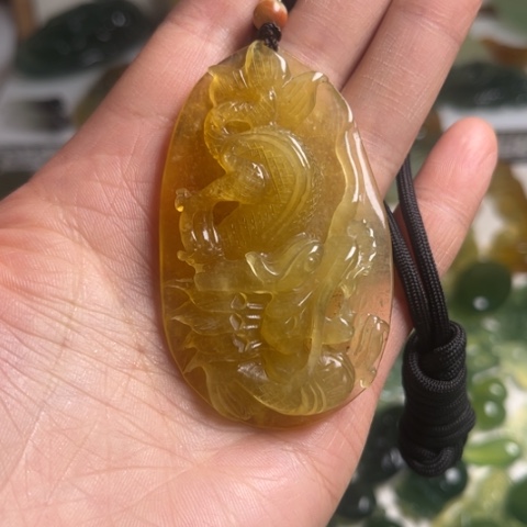 蛇纹石玉合金颈饰