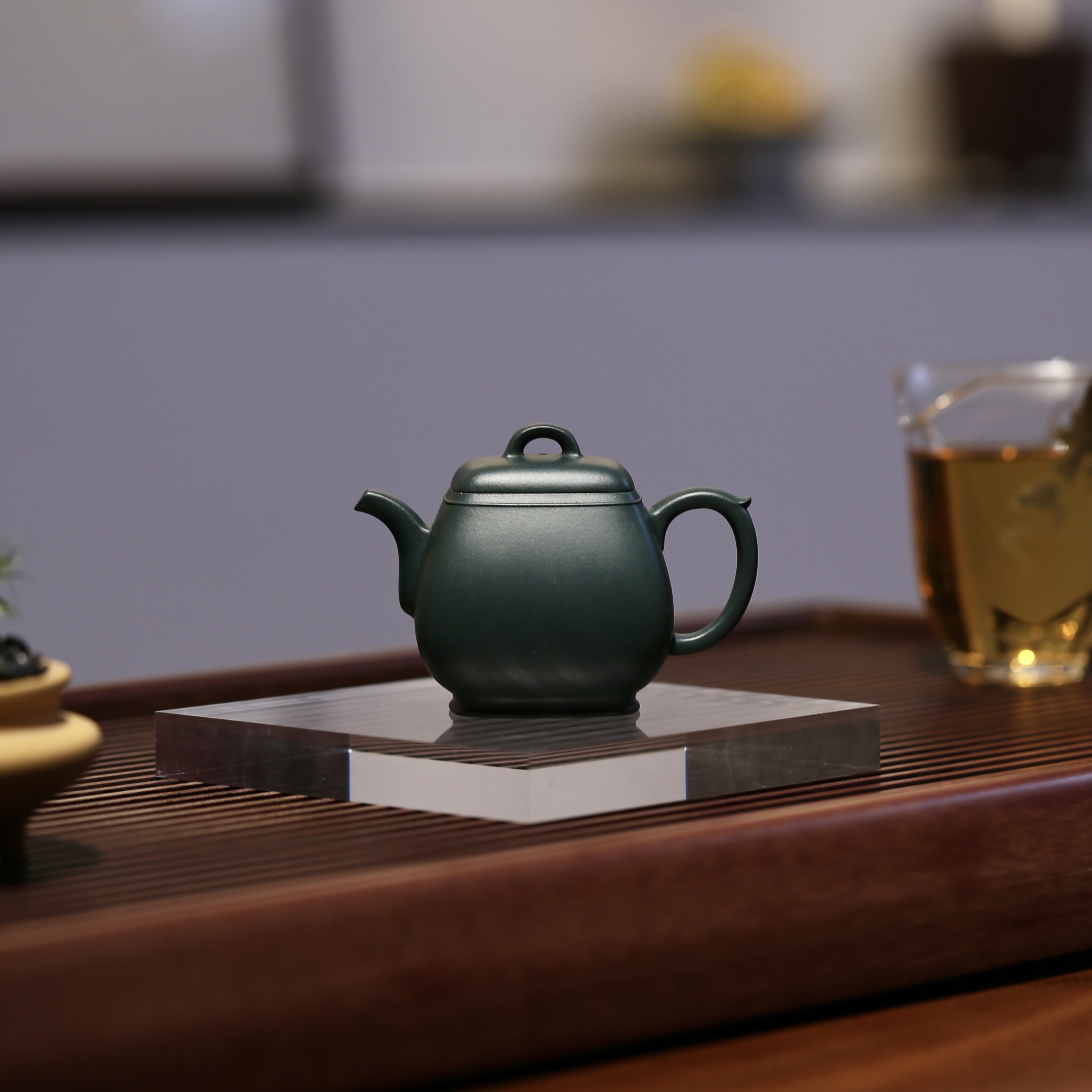 陈铭泽摹实力派高手陈岗『朱曦方樽』 形神兼备气韵卓然  绿泥170cc