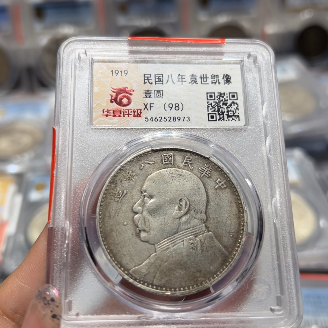 银小*原味八年大头老银元8973