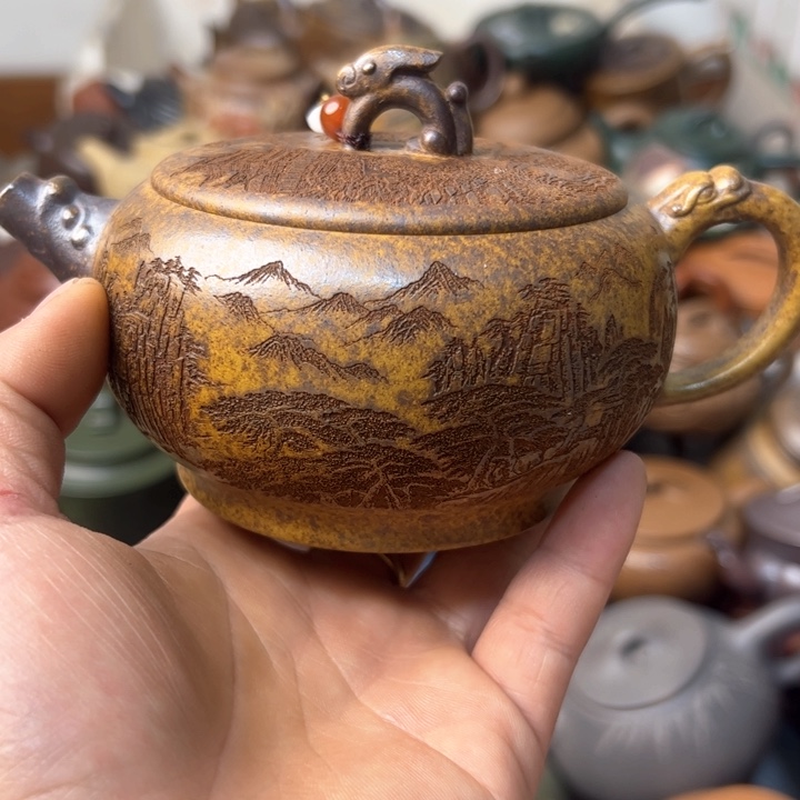 紫砂茶壶紫砂壶嘴巴磕碰