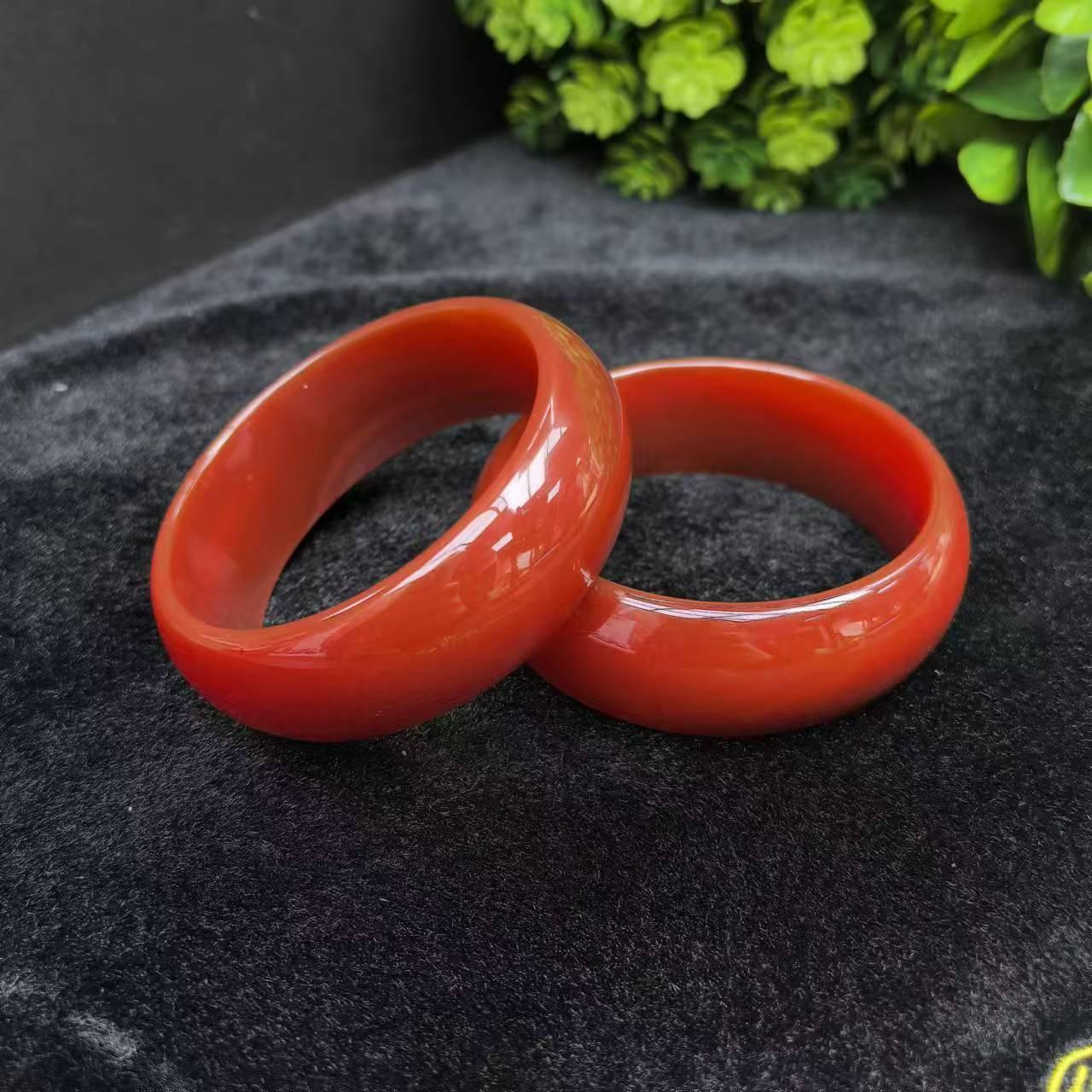 面面来财珠宝S1966赤血金龙龙血玉宽版玛瑙红手镯--多样性发一件