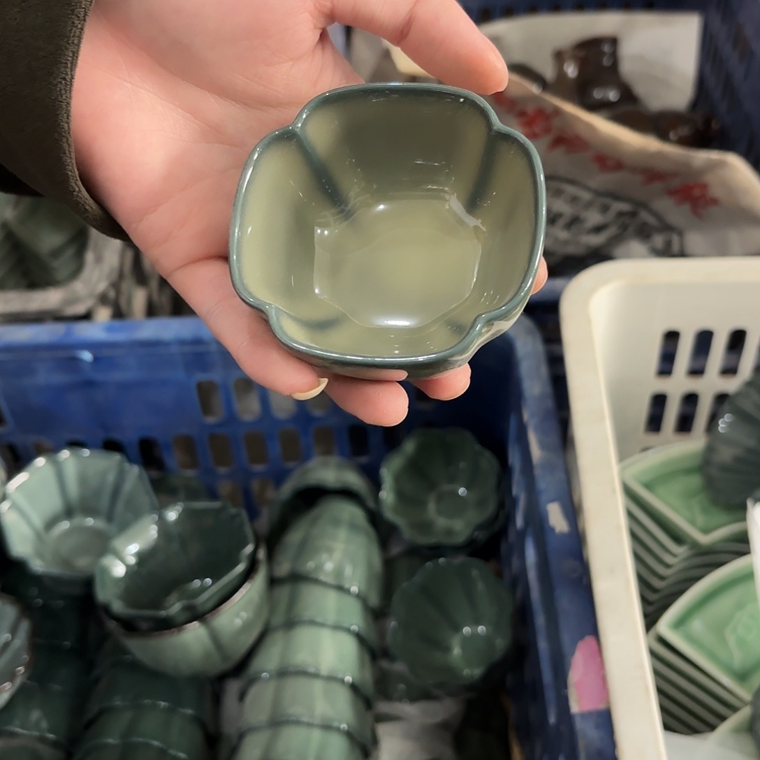 龙泉云间青瓷小米茶器