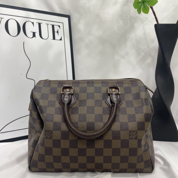 95新 LouisVuitton/路易威登 棋盘格speedy25手提包/15675