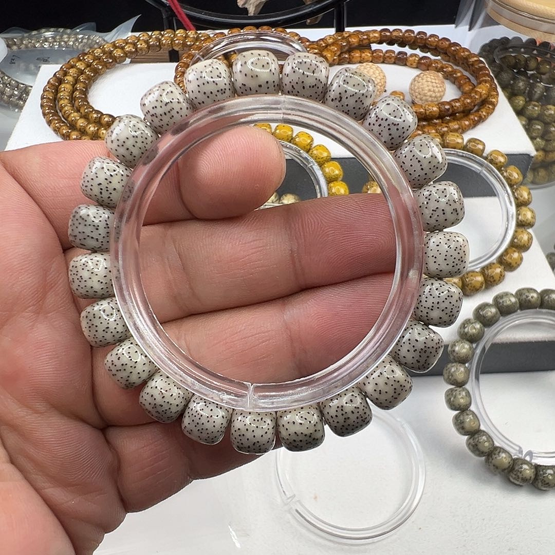 星月菩提手串荒*石玉料10×9