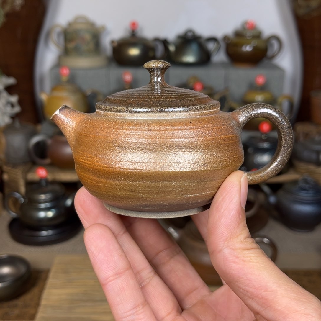 壶建水紫陶白泥柴烧秋韵风格120c c
