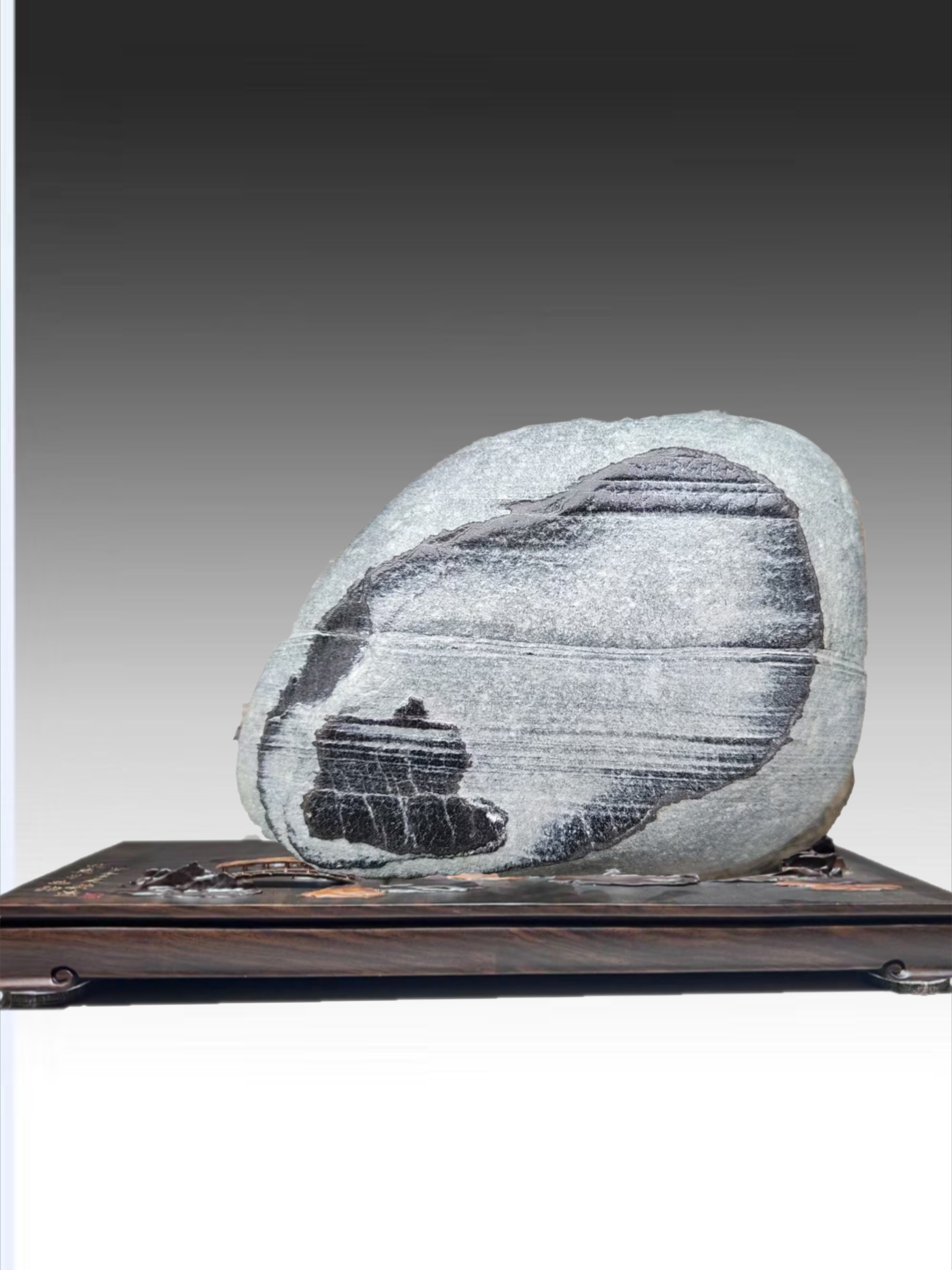 江西潦河水墨画面石