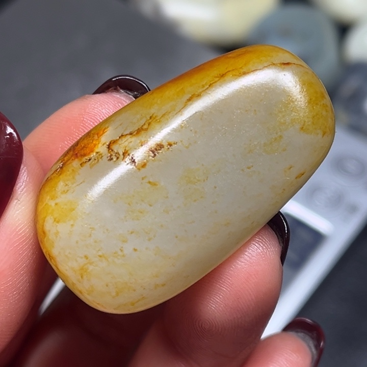 和田玉颈饰9K金镶嵌