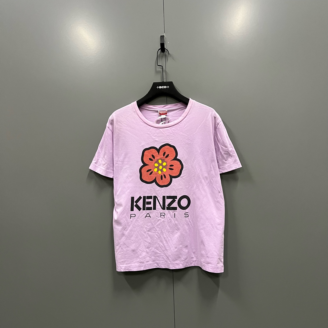 95新 KENZO/肯佐 （bb）126  BOKE花朵系列 花卉字母印花短袖 XL码