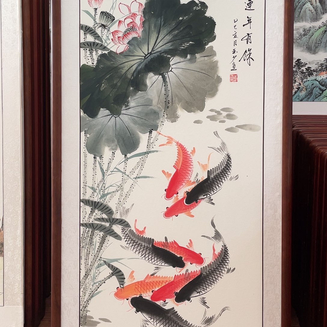 国画带框尺寸63*123厘米