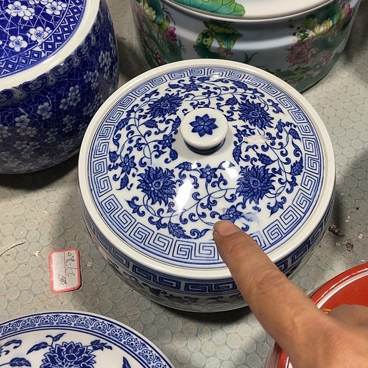 瓷片景德镇陶瓷罐3斤