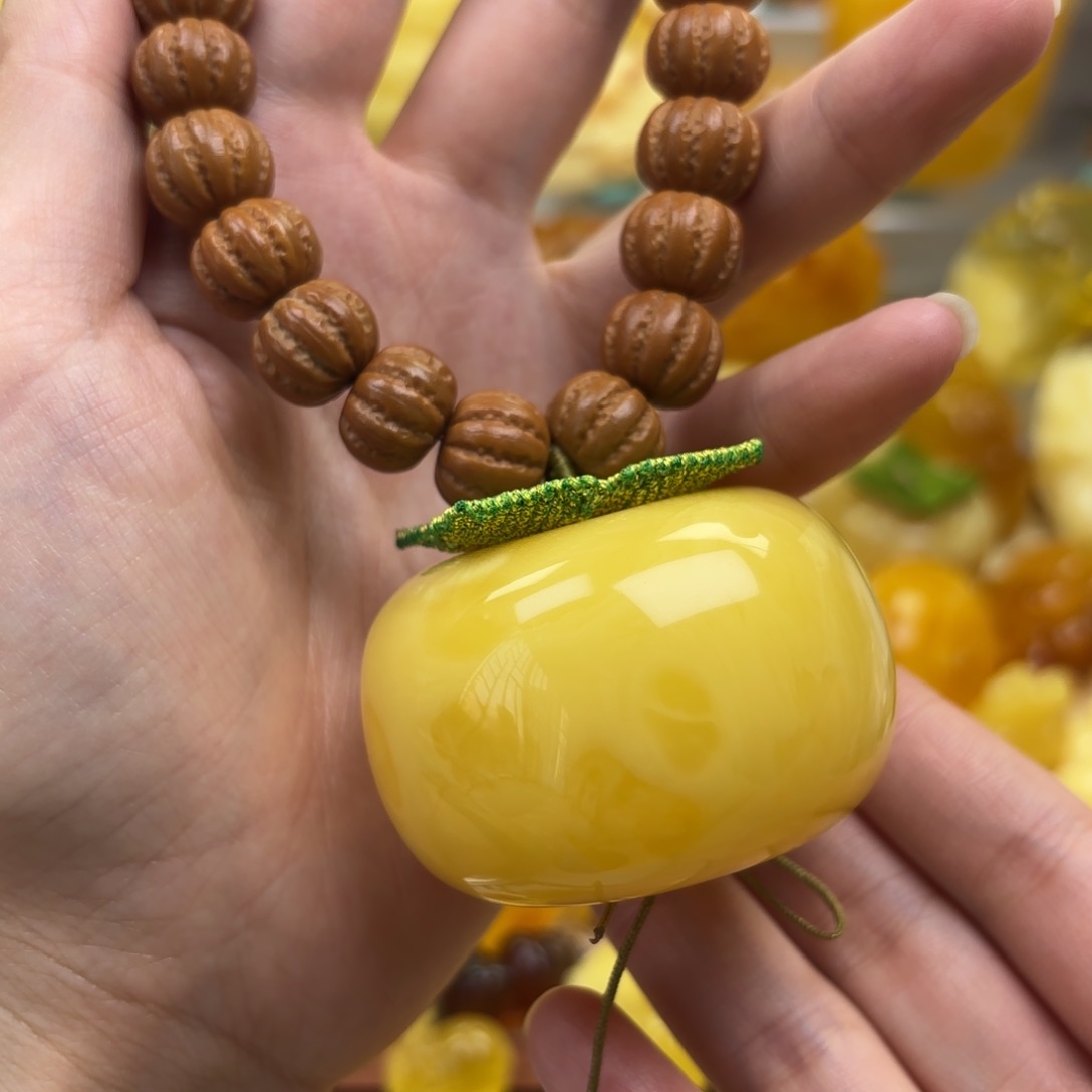 裸石蜜蜡未镶嵌蜜蜡吊坠打孔不退不换