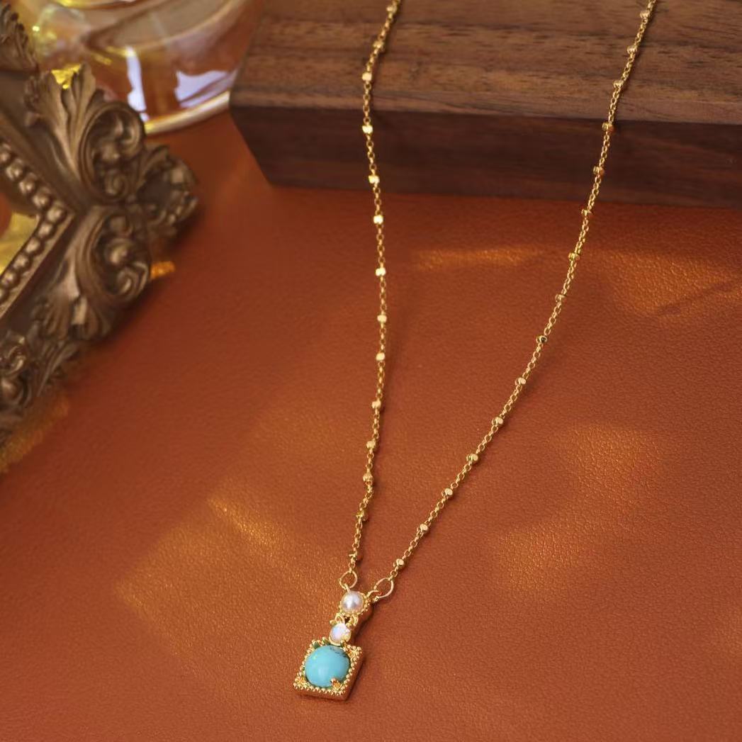 铜合金项链 f086---复古时尚百搭洋气香水瓶项链