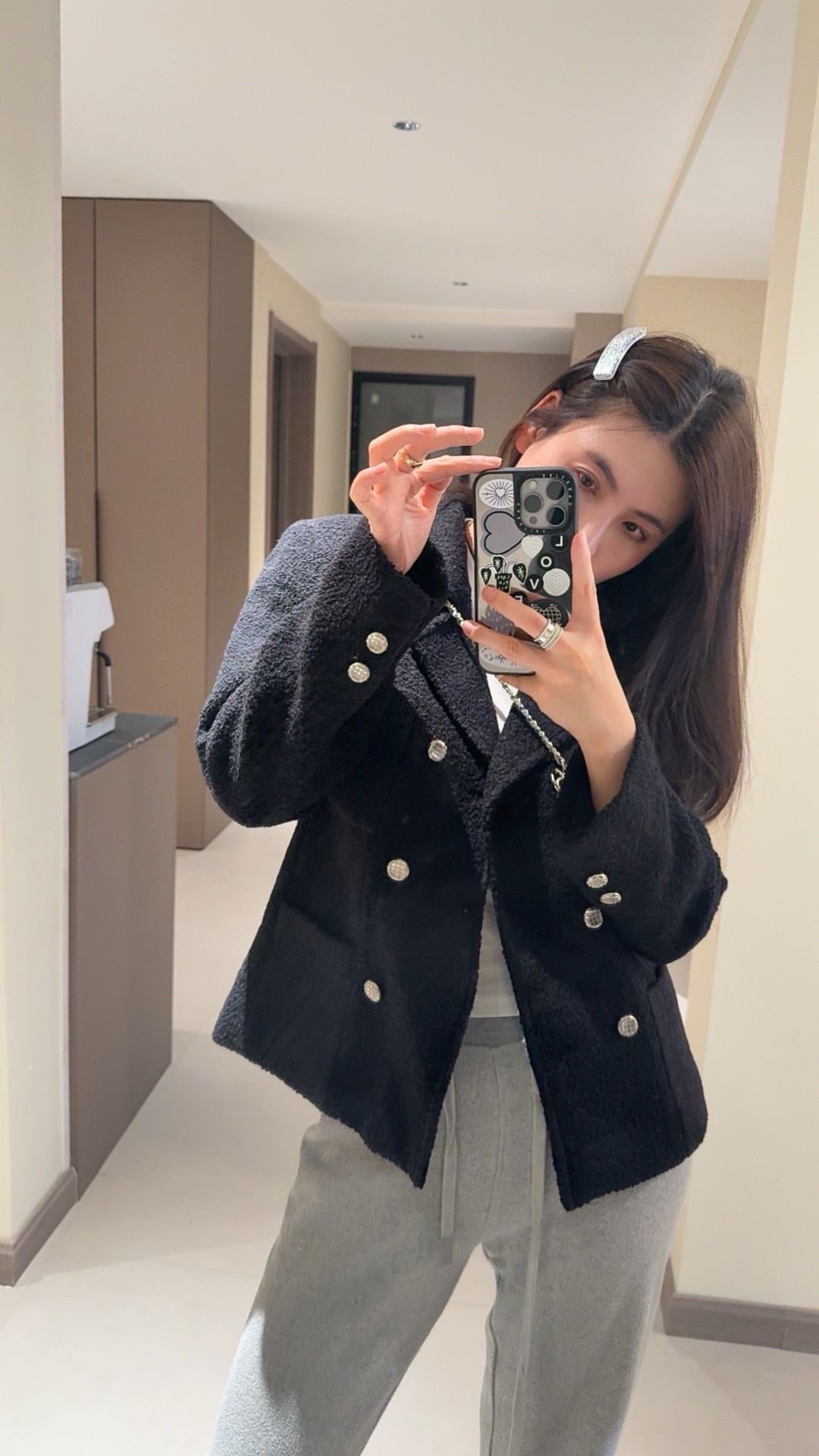 Amarilli 【重工】简约高级感时尚温柔高级毛呢小香风外套