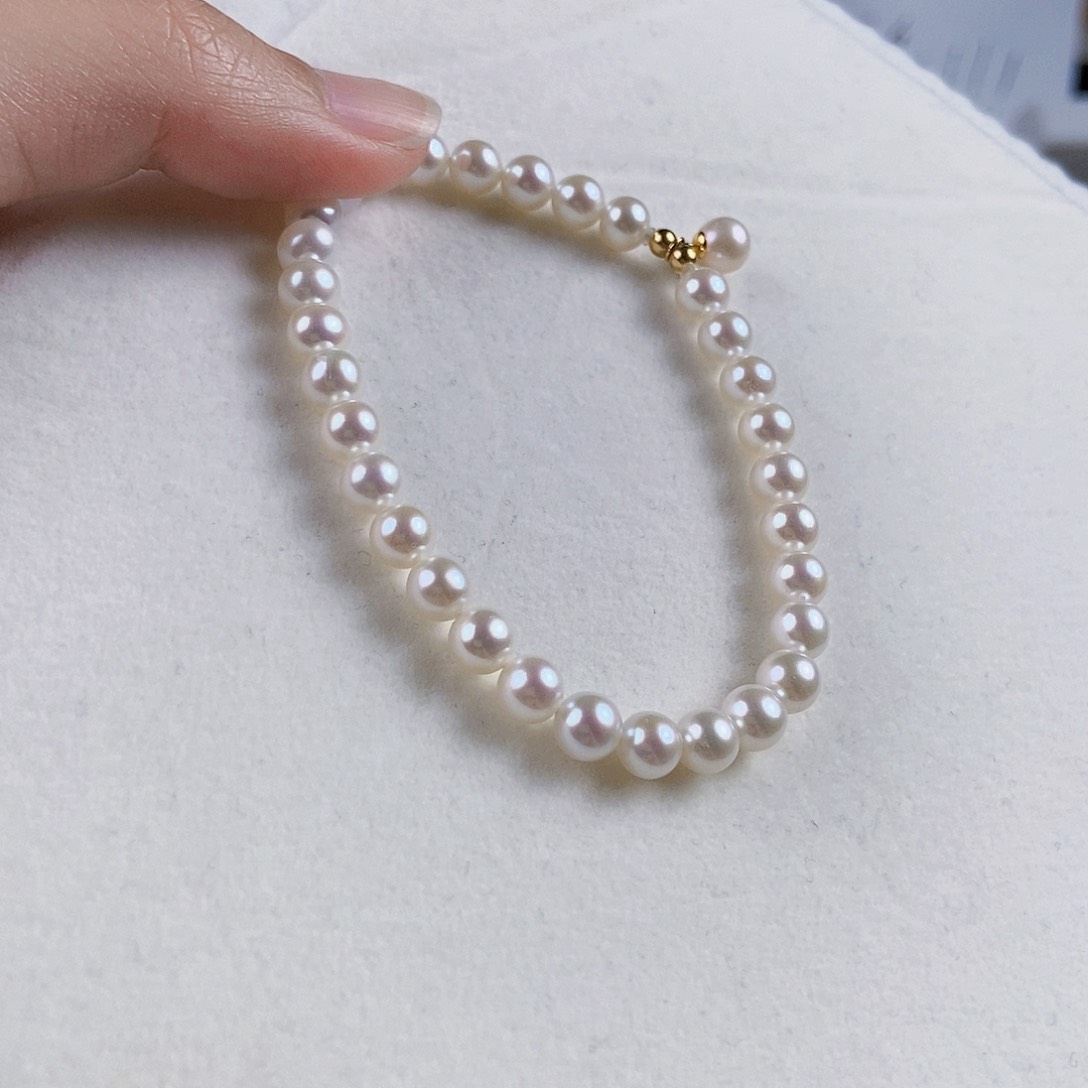 淡水珍珠手绳银S925镶嵌