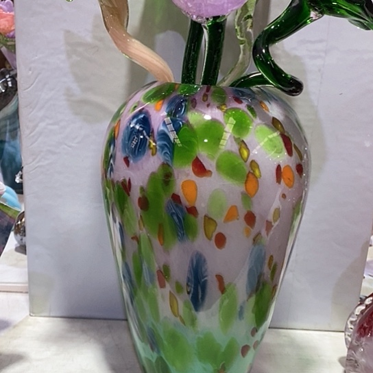 琉璃花瓶高31厘米口径9厘米