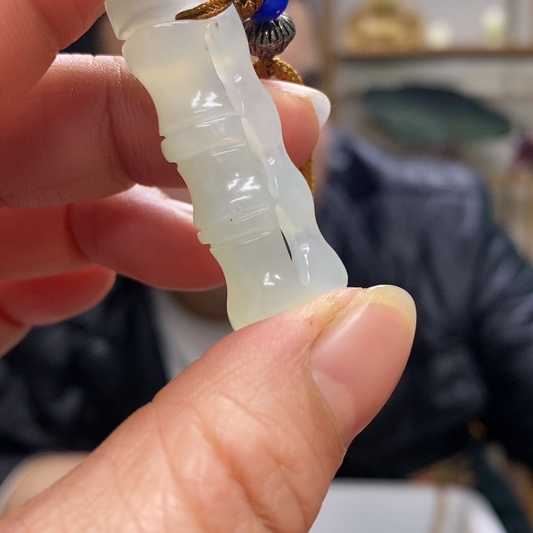 蛇纹石玉竹子未镶嵌