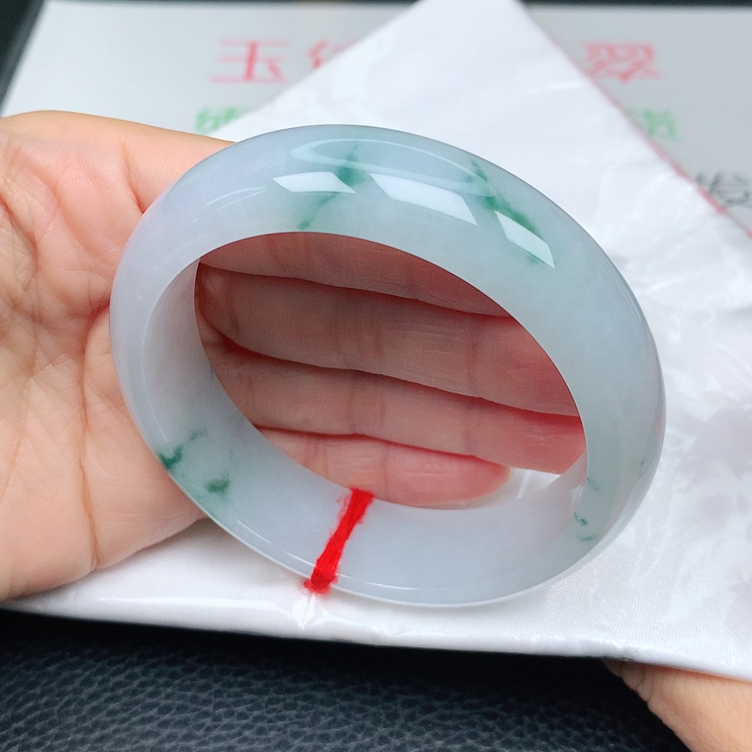 未镶嵌手镯翡翠冰胶兰花轮胎35
