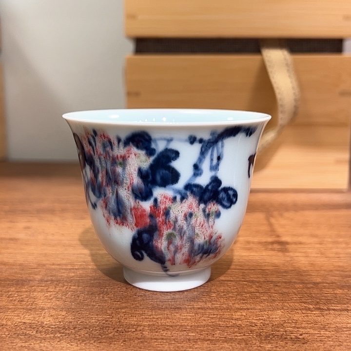 青花釉里红色差放漏100cc