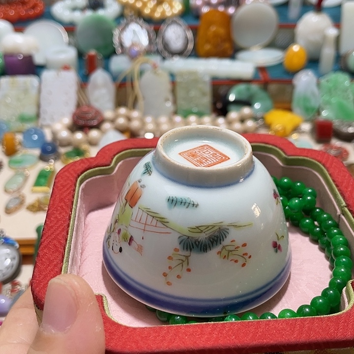 用****3青花手绘小主人杯子