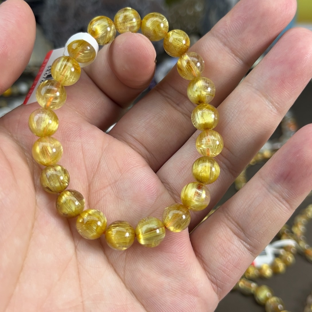 发晶手串未镶嵌钛晶