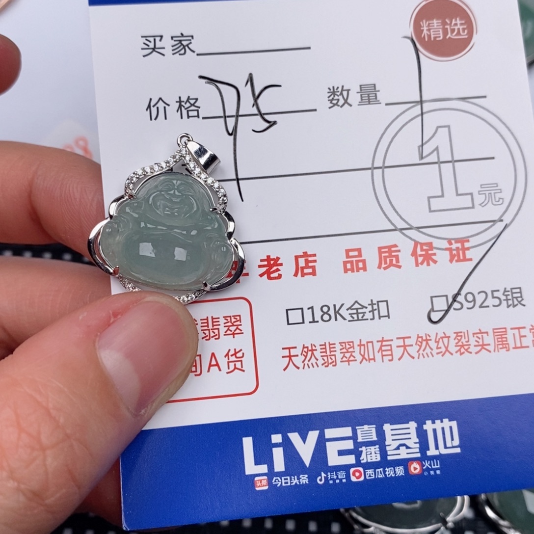 翡翠银S925镶嵌颈饰