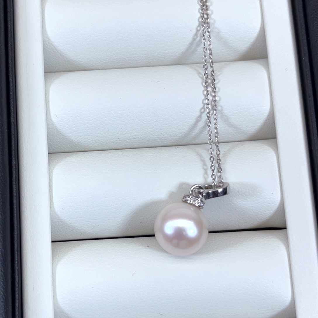淡水珍珠银S925镶嵌颈饰