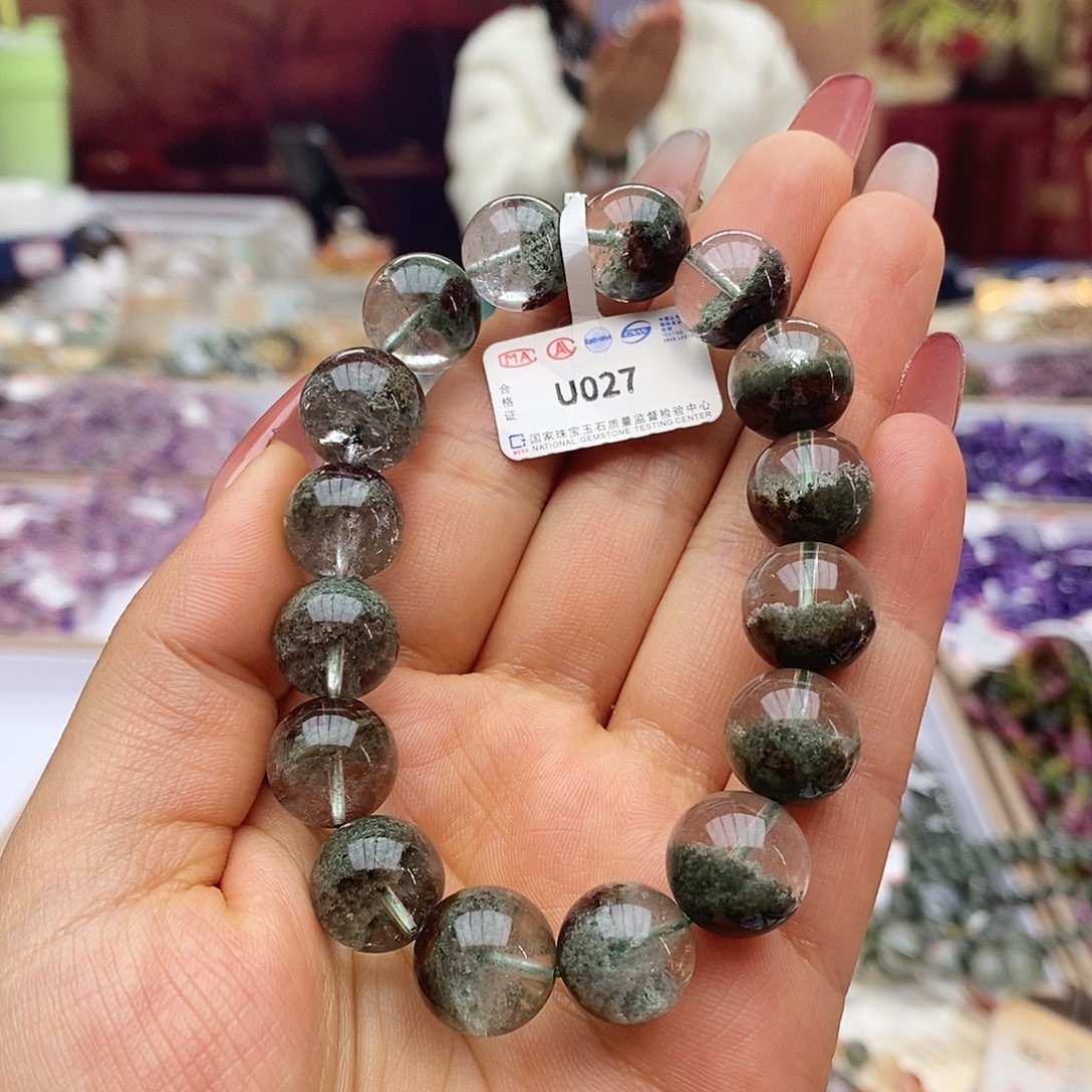 水晶手链未镶嵌U027绿幽灵