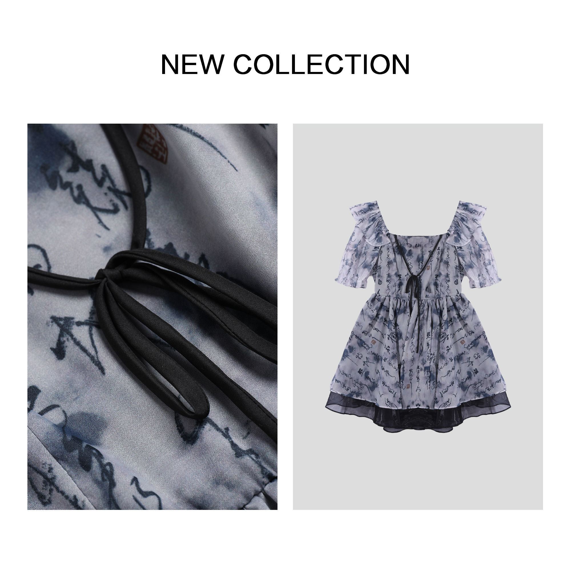 【YC专享】L5F26099时尚气质清新显瘦连衣裙裙子-6099